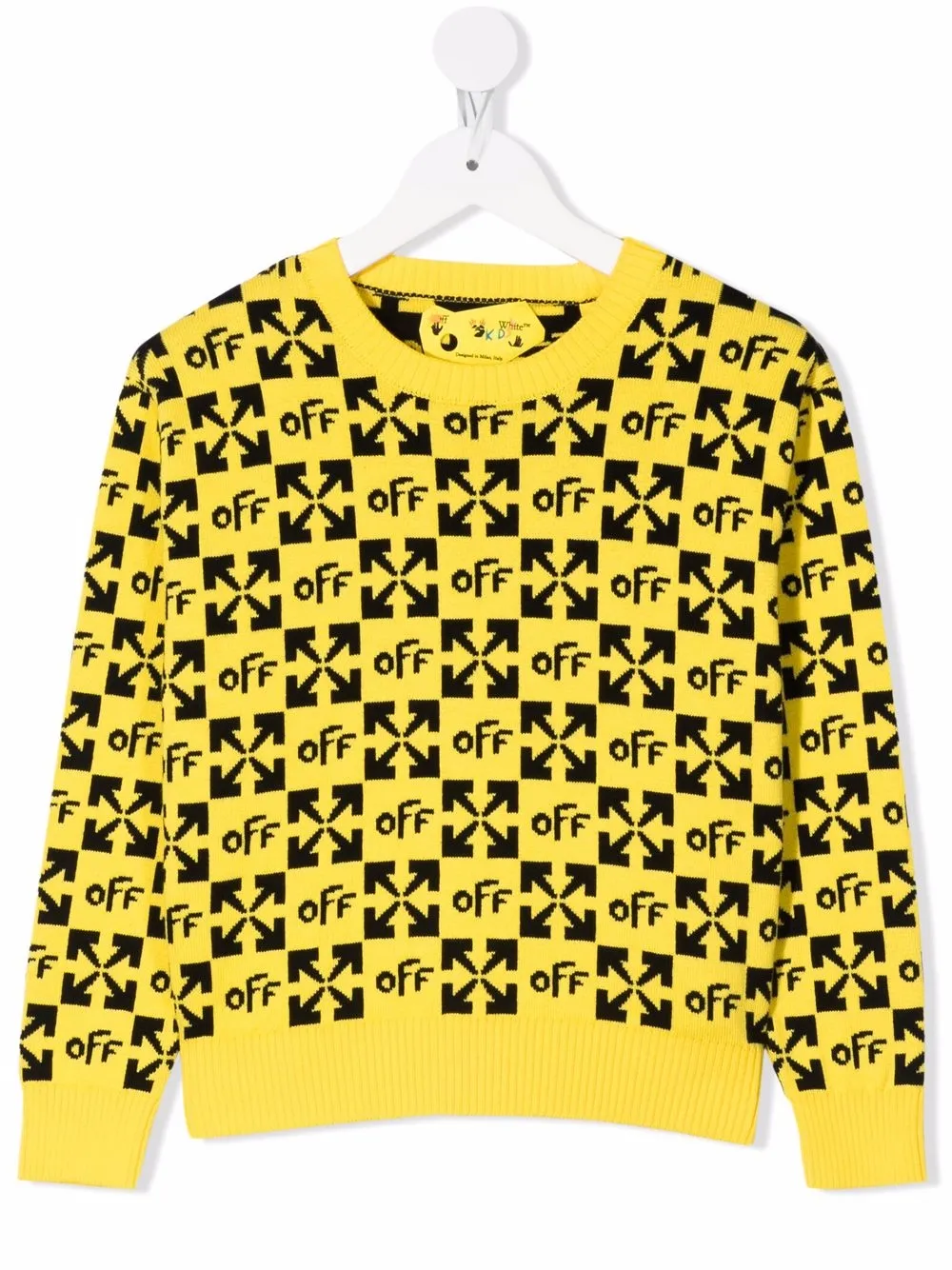 

Толстовка с логотипом OFF-WHITE KIDS, желтый