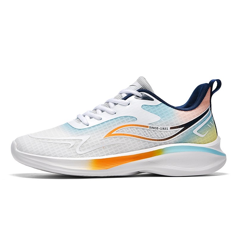 

Binary Кроссовки мужские с низким верхом, амортизирующие, легкие, дышащие, нескользящие, цвет "Белая луна, оранжевый"