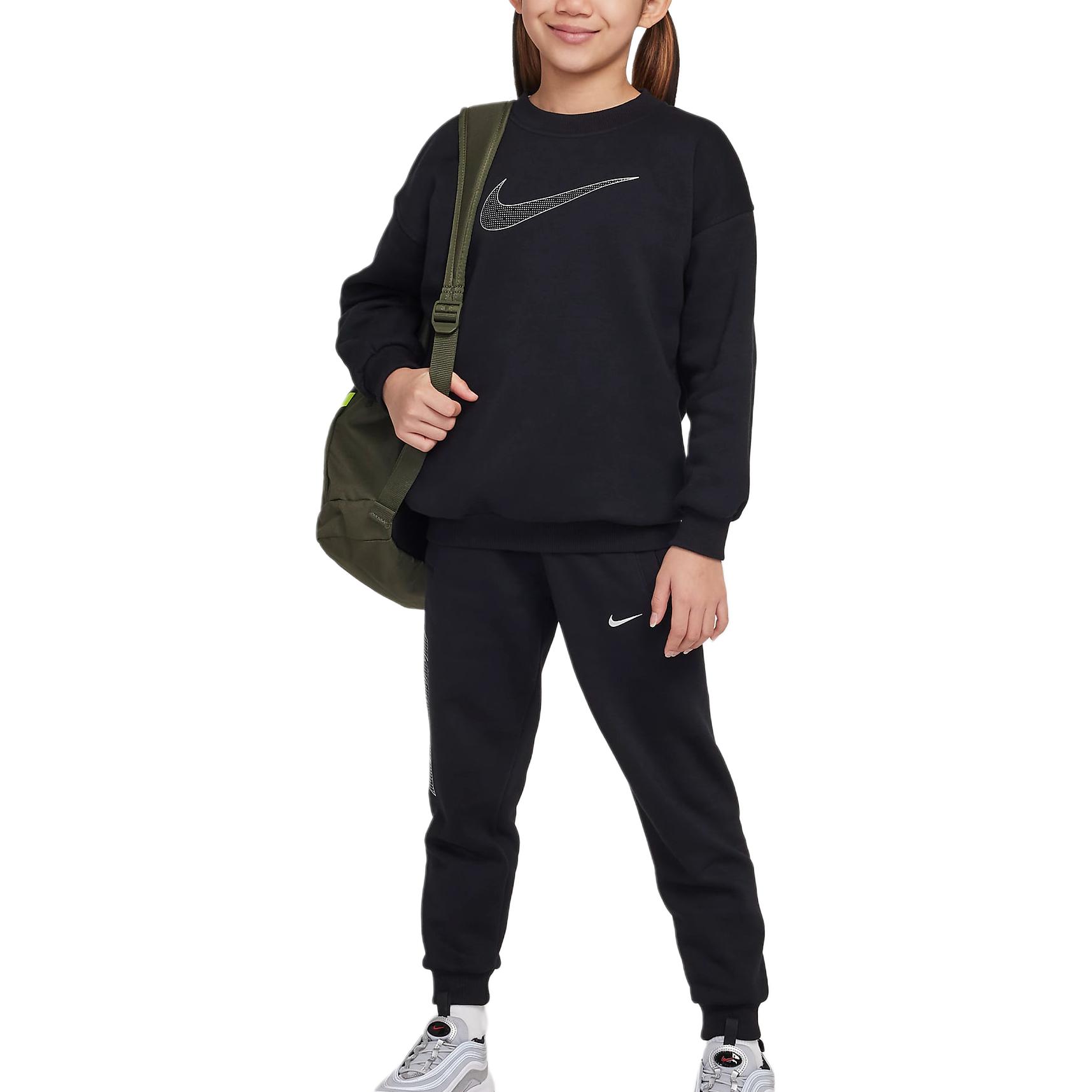 Толстовка Sportswear Club/металлическое серебро детская Nike, черный/серебряный — фото 4