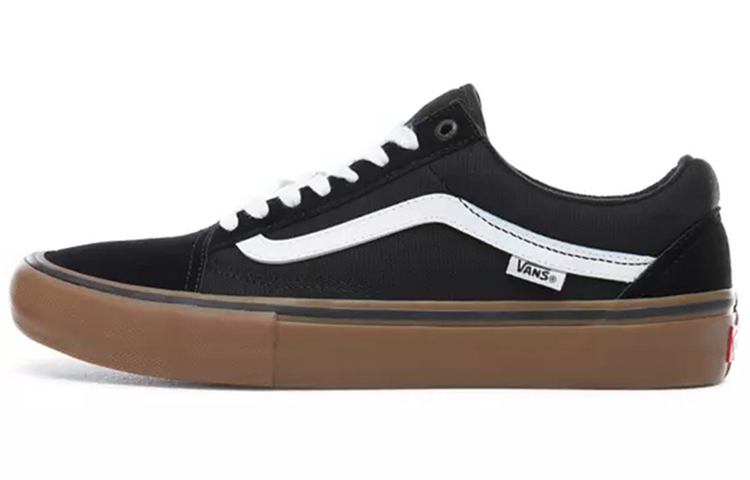 

Кроссовки Vans Old Skool Pro Black White Gum, Коричневый, Кроссовки Vans Old Skool Pro Black White Gum