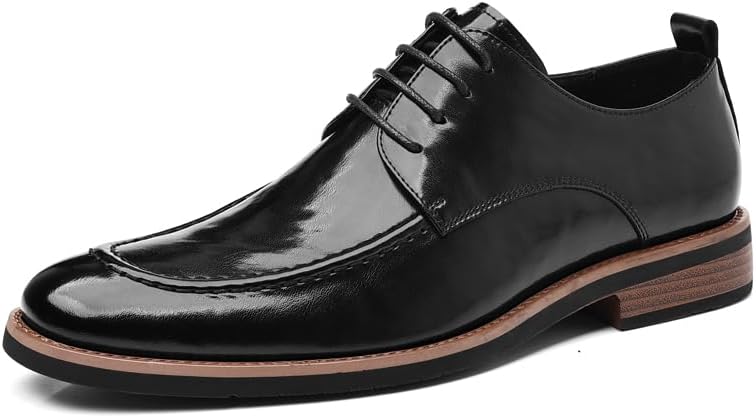 

Мужские классические оксфорды MWX с шнуровкой, перфорированным носком, формальные и повседневные деловые туфли, черный