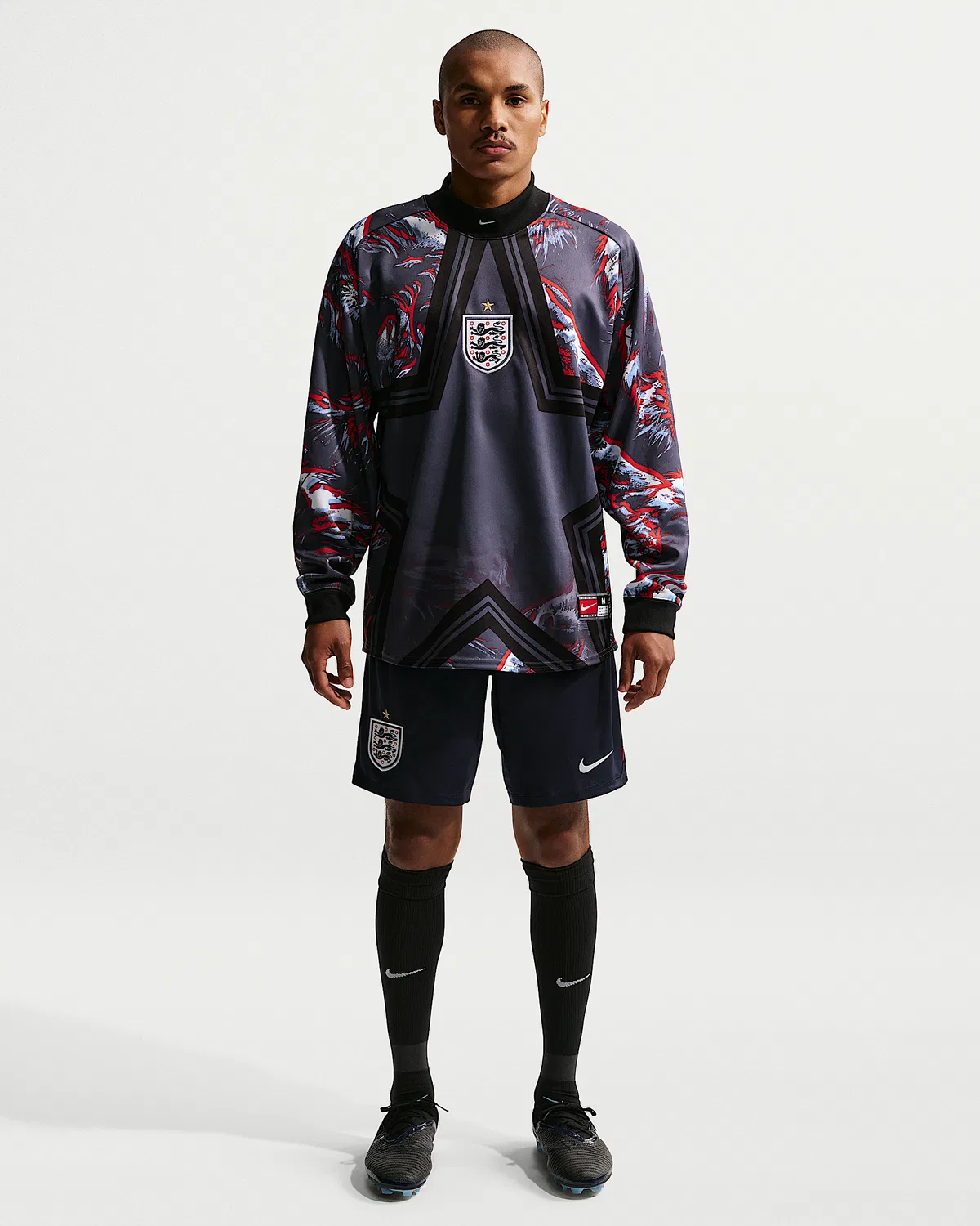 Мужские шорты Nike Dri-FIT Soccer Knit England Strike, Obsidian/Work Blue/White