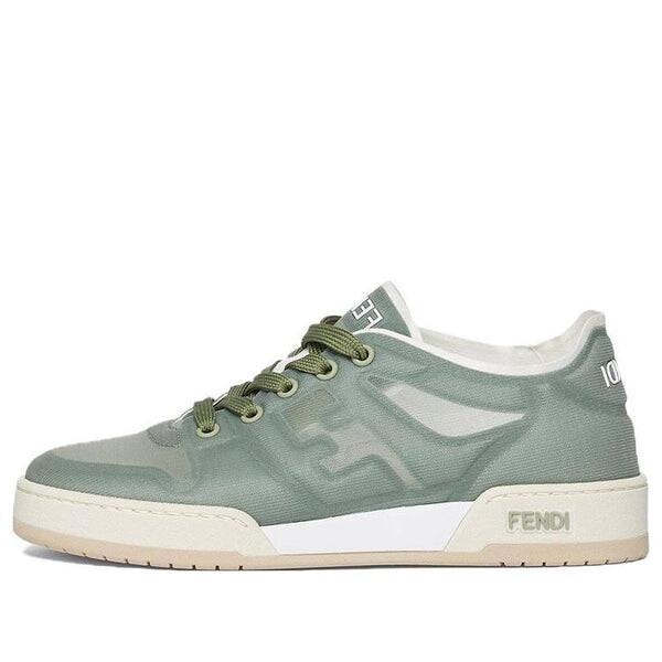 Кроссовки match low top mesh 'green' Fendi, зеленый