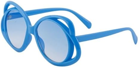 

Большие круглые солнцезащитные очки в стиле стимпанк для женщин, модные панк-солнцезащитные очки для мужчин, винтажные многоугольные солнцезащитные очки MTZJH, C4 Blue