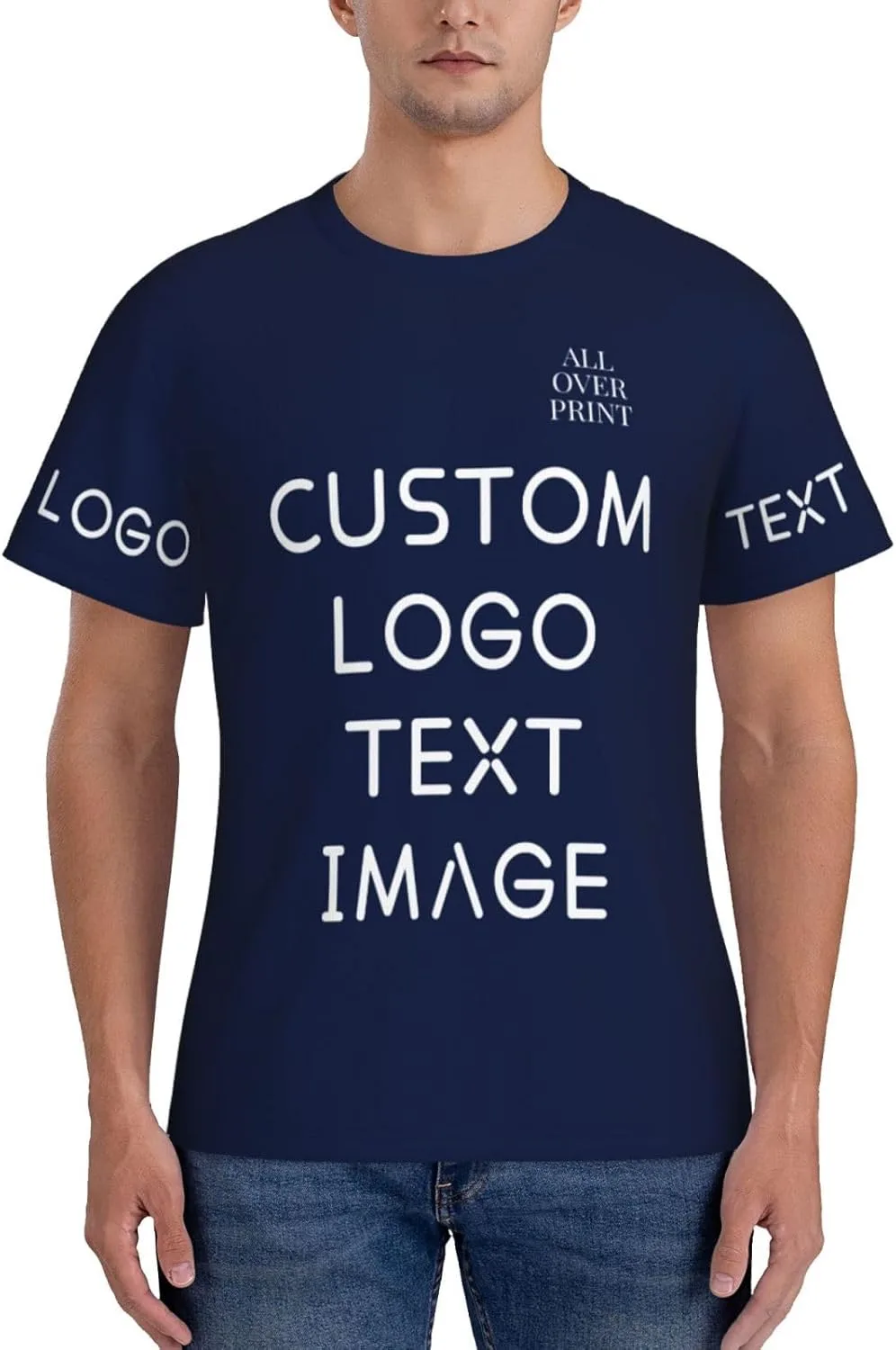 

Футболка с полной запечаткой Custom T Shirts с логотипом