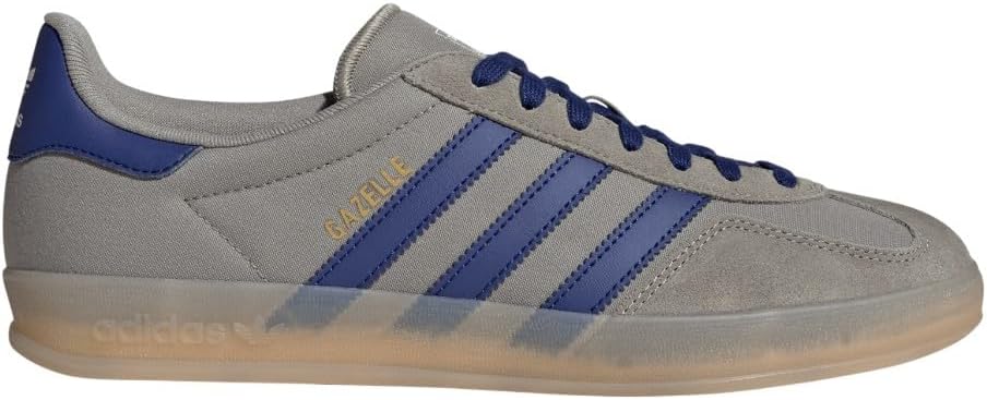 

Мужские кроссовки adidas Gazelle Indoor на шнуровке, повседневные - серые