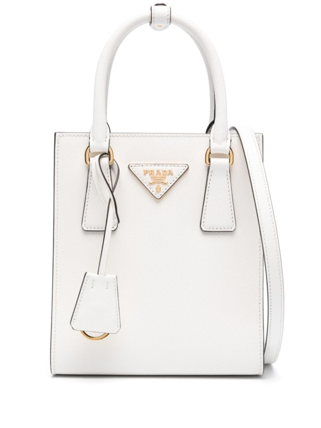 

Сумка-тоут Prada из сафьяновой кожи, белый