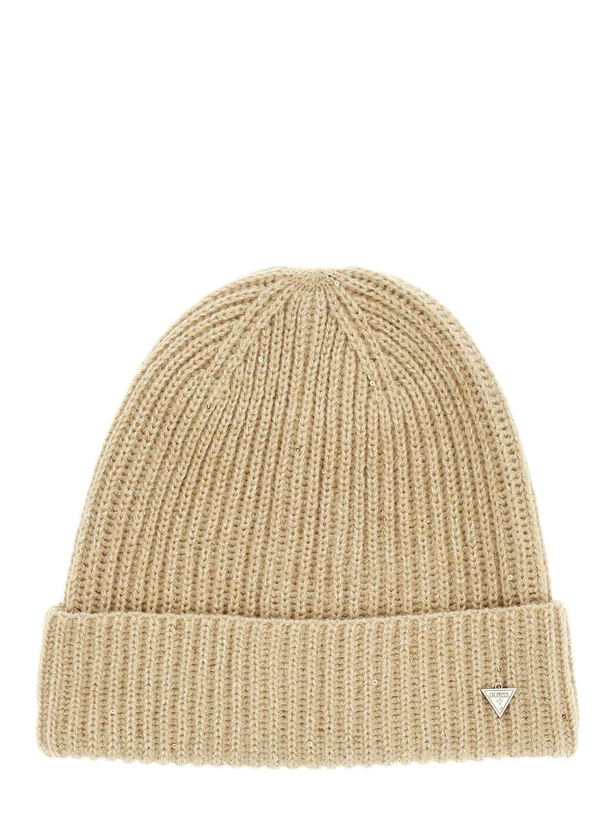 

Шапка GUESS Beanie, цвет beige/sand