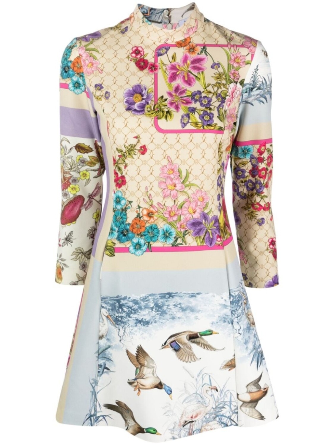 

Vivetta graphic-print flared minidress, белый