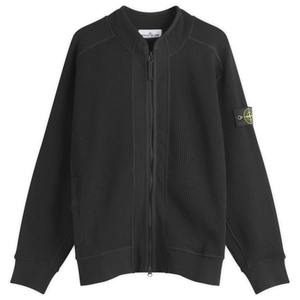 

Толстовка с вафельной застежкой-молнией Stone Island, черный
