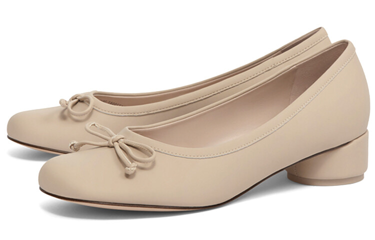 Туфли Mary Jane женские низкие бежевые Charles&Keith — фото 2