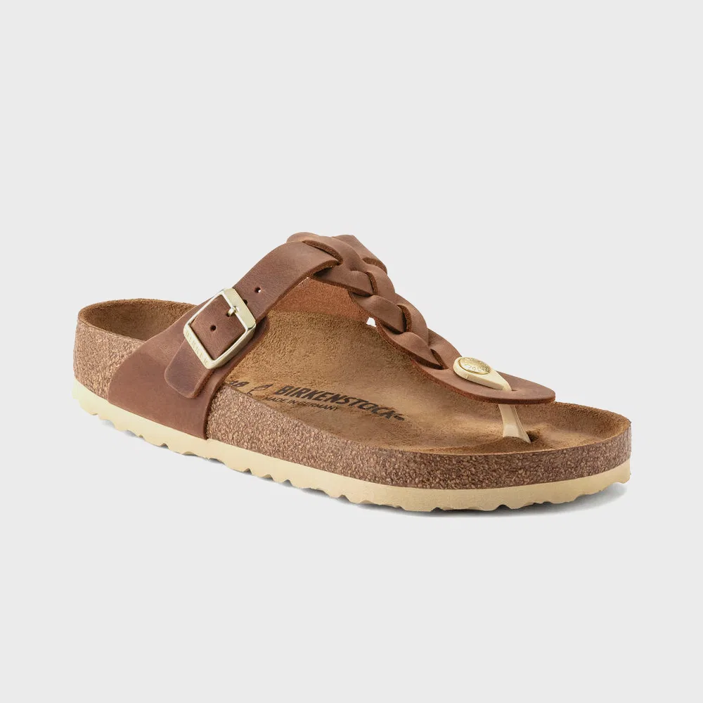 Мужские сандалии Gizeh Braided Oiled Leather Cognac Regular от Birkenstock