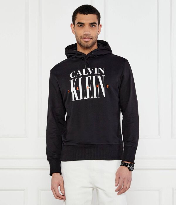 

Свитер с засечками Regular fit Calvin Klein Jeans, черный