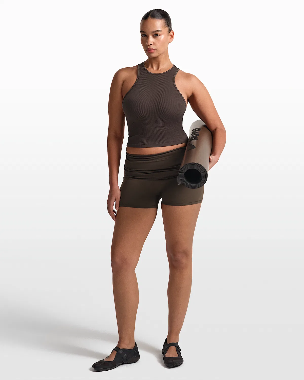 Женский топ-борцовка NikeSKIMS Ribbed Seamless, NSKM Phoenix/NSKM Truffle — фото 4