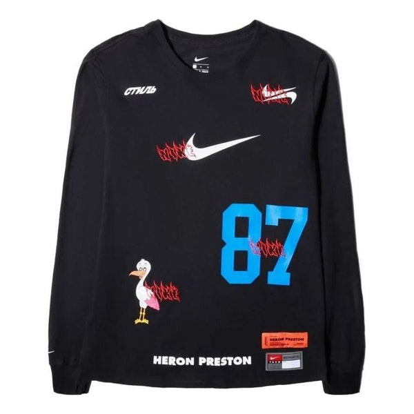 

Толстовка Nike x Heron Preston L/S Tee 'Black', черный