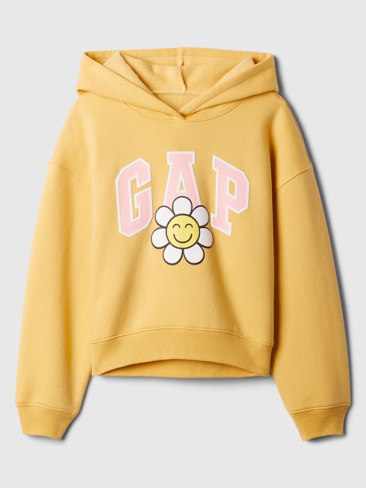 

Детская толстовка оверсайз с логотипом Gap, желтый