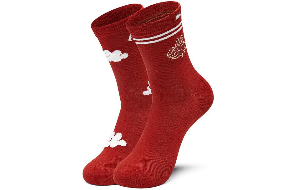 

Новогодние носки до середины икры унисекс 2 пары Кирпично-красный Skechers