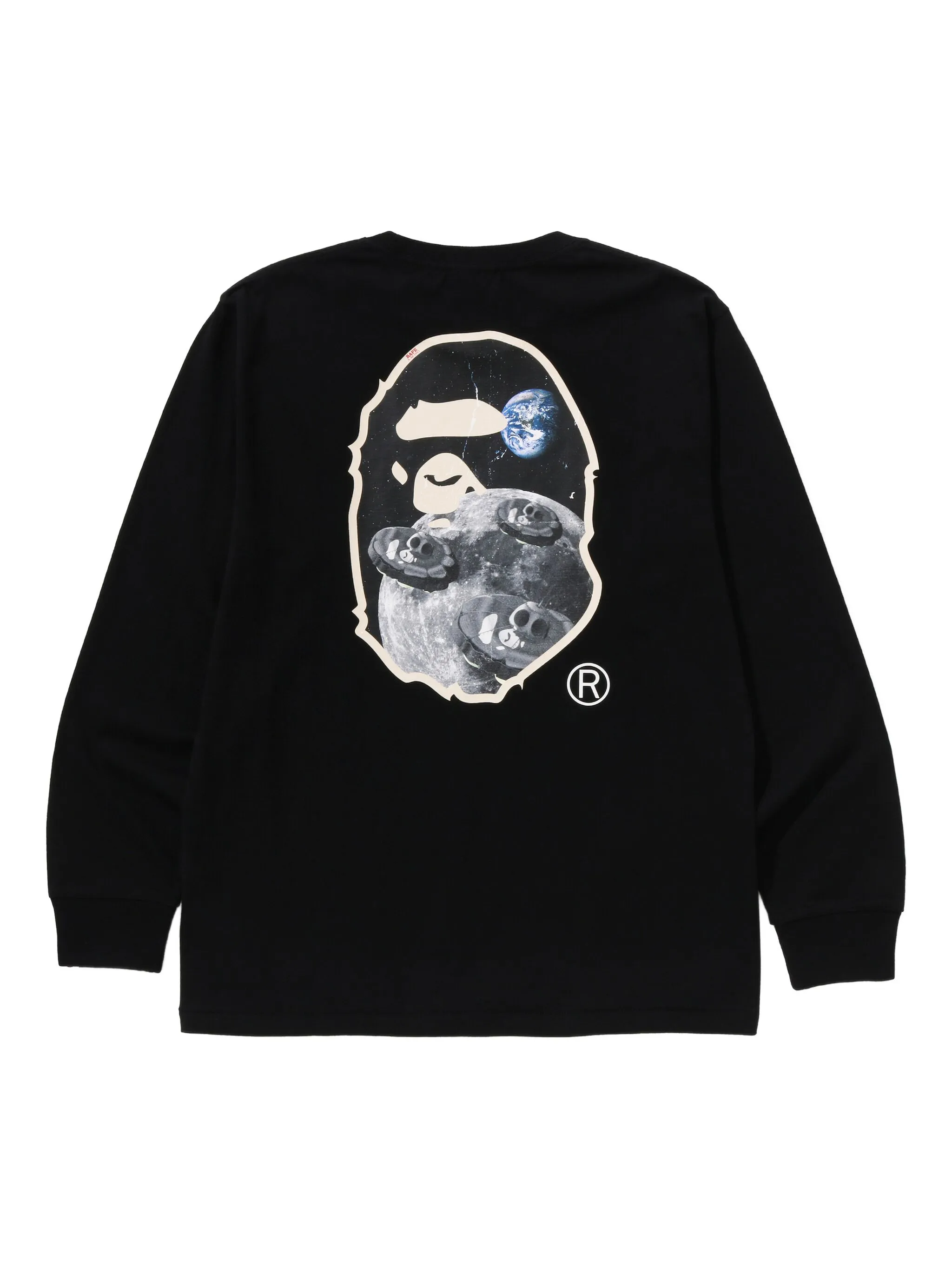 Футболка с длинными рукавами и графичным принтом A Bathing Ape, черный — фото 2