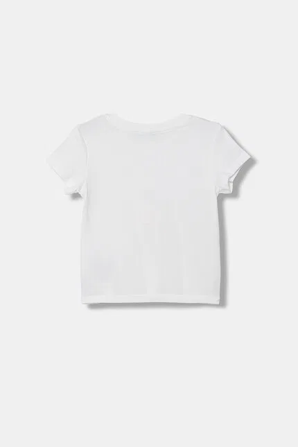 Футболка хлопковая с коротким рукавом United Colors of Benetton, белый — фото 2