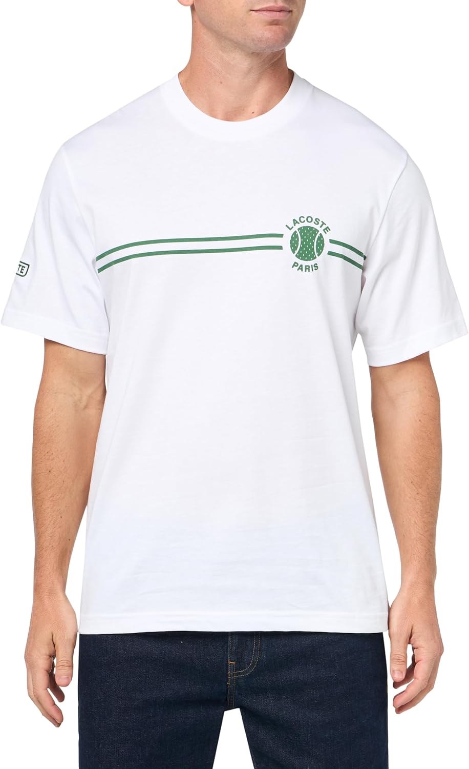

Мужская футболка Lacoste Classic Fit Paris Graphic, White, Белый, Мужская футболка Lacoste Classic Fit Paris Graphic, White