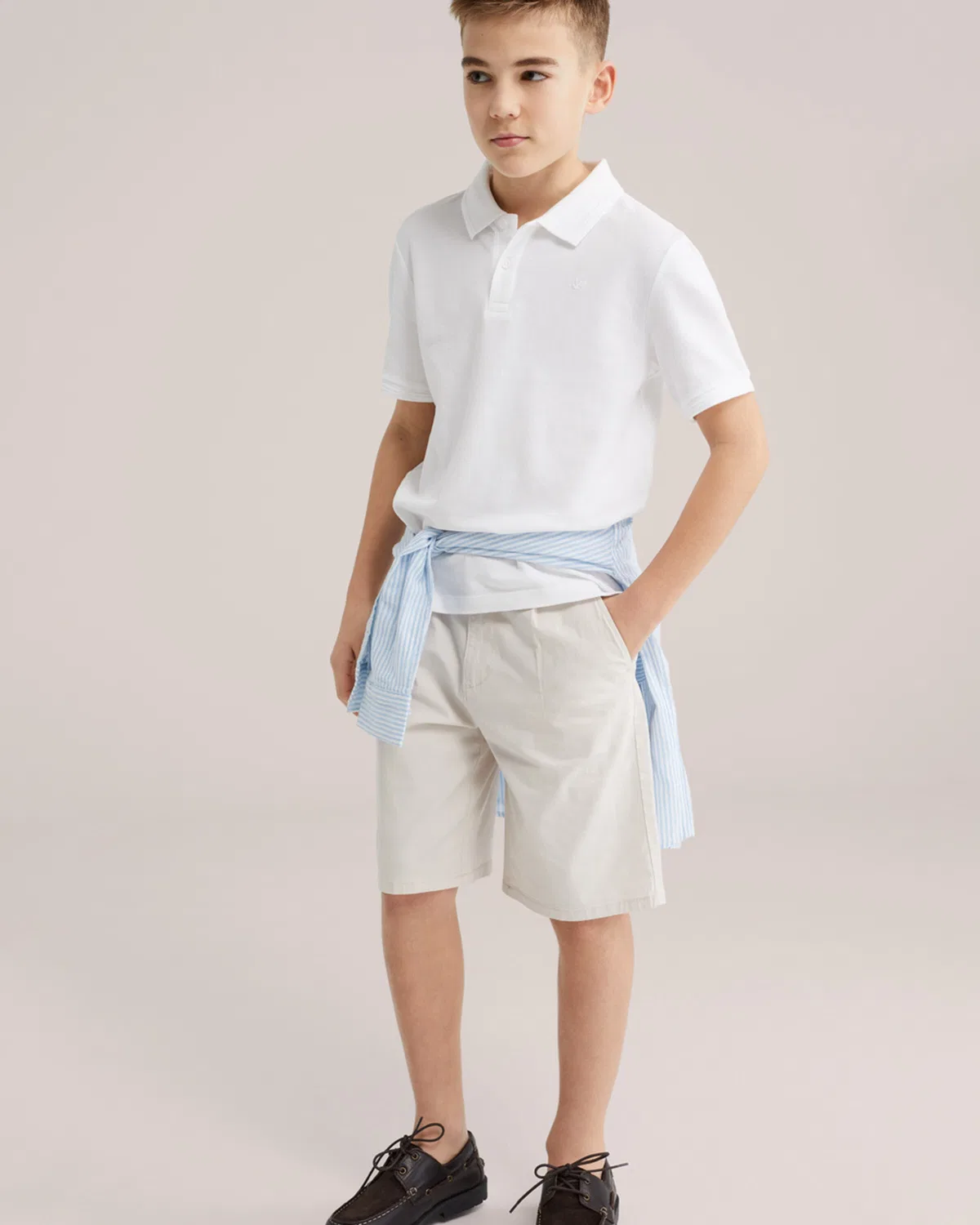 Брюки свободного кроя We Fashion, Ecru — фото 4