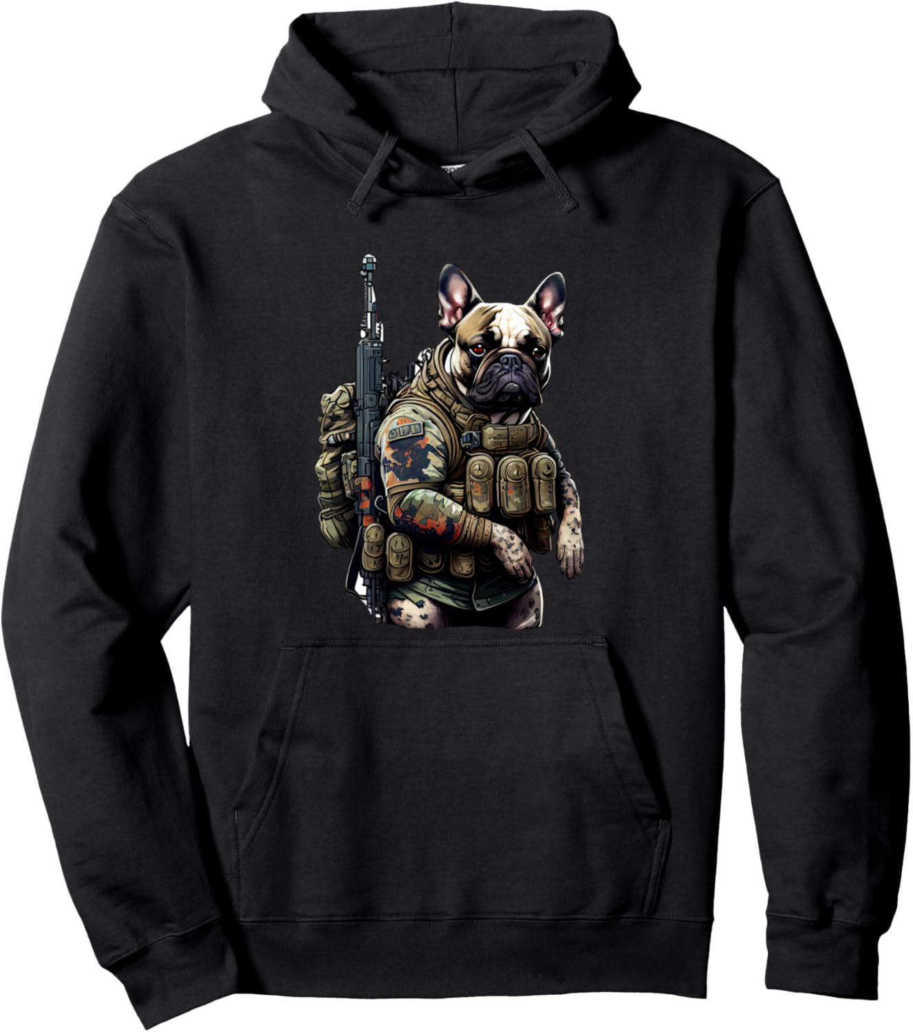 

Тактическая военная толстовка с изображением французского бульдога Military French Bulldog Tactical Gear Enthusiasts, черный