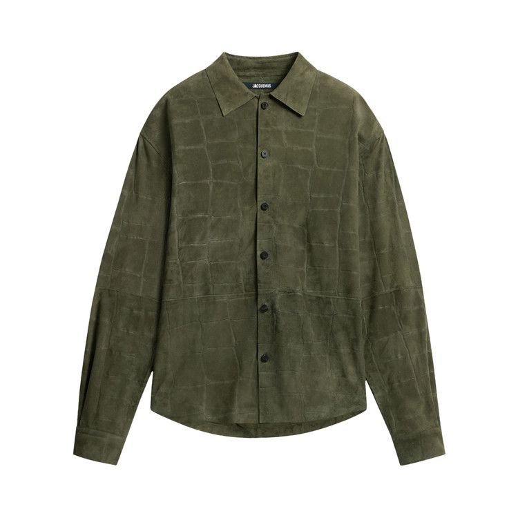 

Топ Jacquemus La Chemise Croco Cuir, Khaki