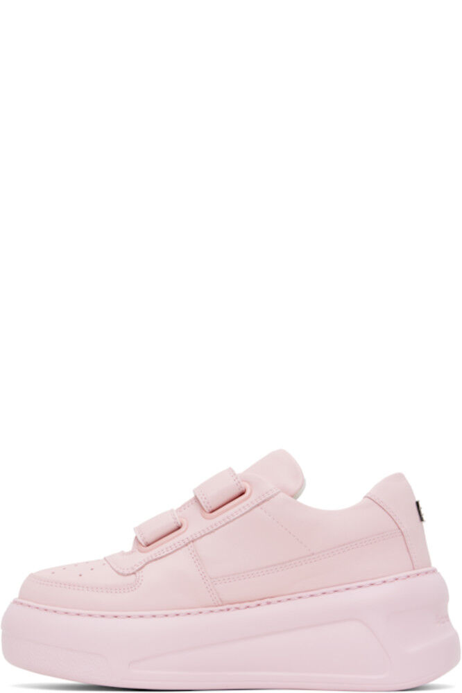Розовые кроссовки на платформе с липучками Acne Studios — фото 3