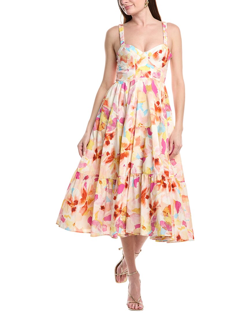 

AMUR Kellem Платье миди из смесового шелка, розовый