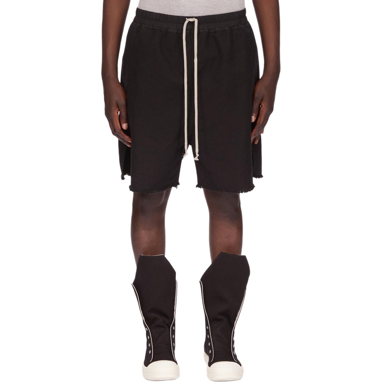 

Шорты с бахромой и шнурком Rick Owens DRKSHDW, черный