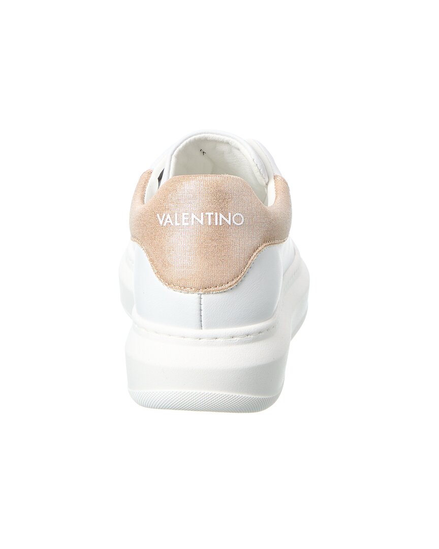 Валентино от Марио Валентино Фрезия Яркие кожаные кроссовки Valentino by Mario Valentino, белый — фото 3