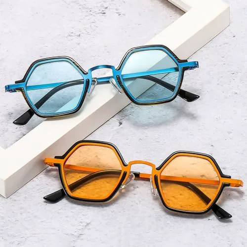 

Женские солнцезащитные очки 2027, ретро, UV400, прозрачные линзы с градиентом. Мужские солнцезащитные очки в стиле панк, многоугольные. Один размер, один цвет