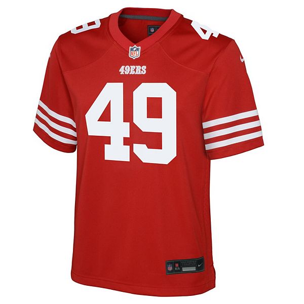 Молодежная игровая футболка команды San Francisco 49ers scarlet Nike — фото 3