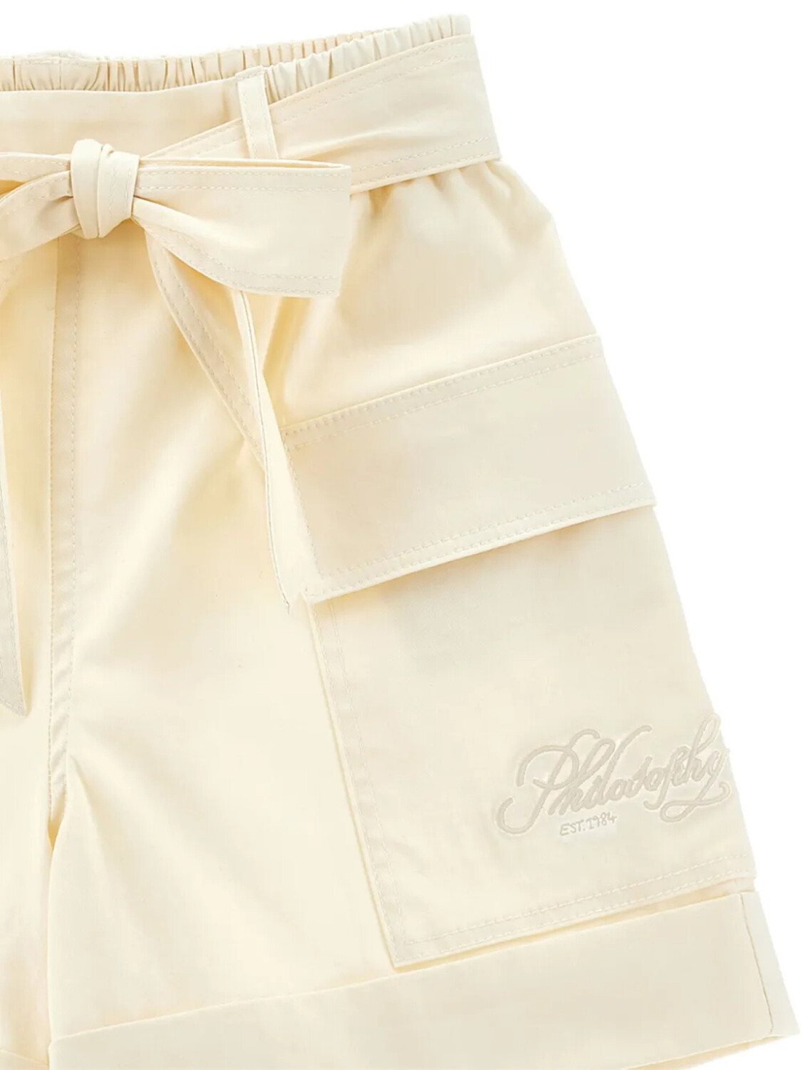 Philosophy Di Lorenzo Serafini Kids шорты с вышитым логотипом, нейтральный — фото 3