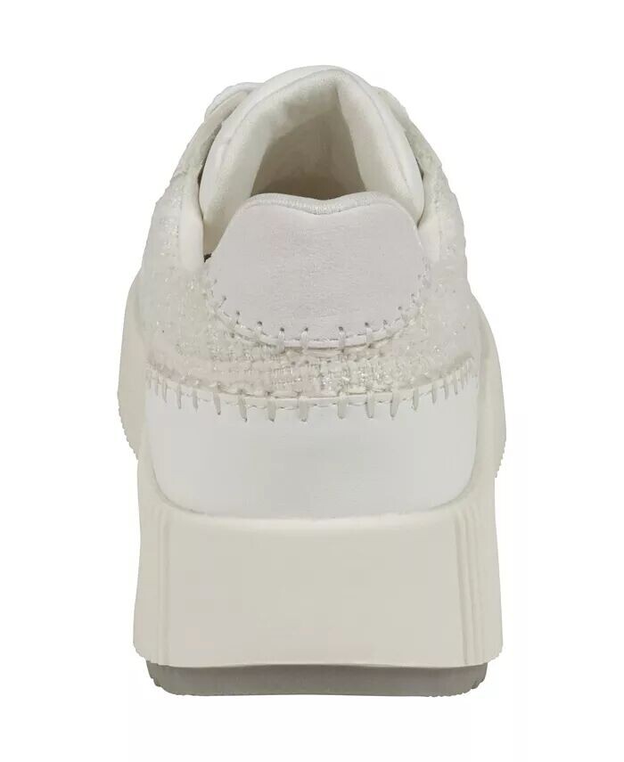 Женские кроссовки из ситца на шнуровке GC Shoes, белый — фото 3