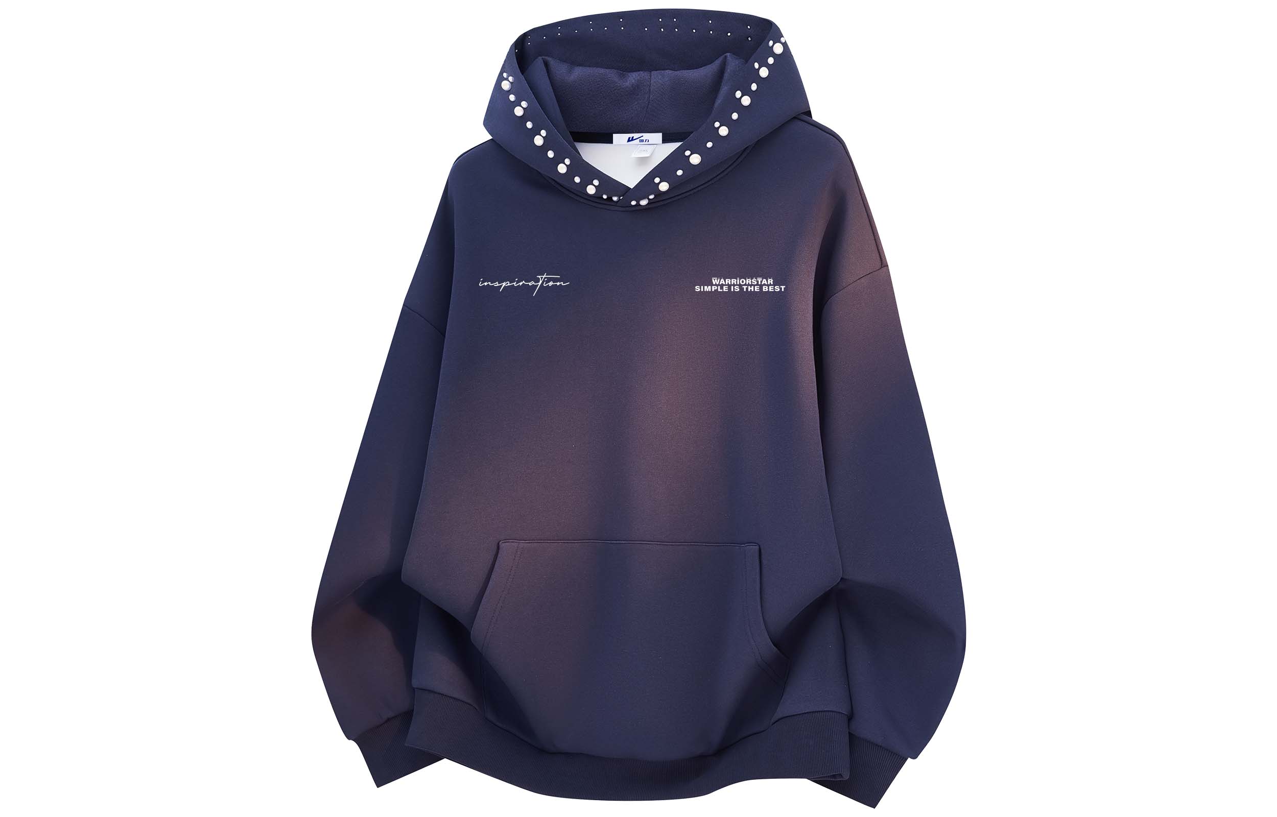 

Толстовка Unisex Hooded Moderate WARRIOR, темно-синий[3d effect pearl]