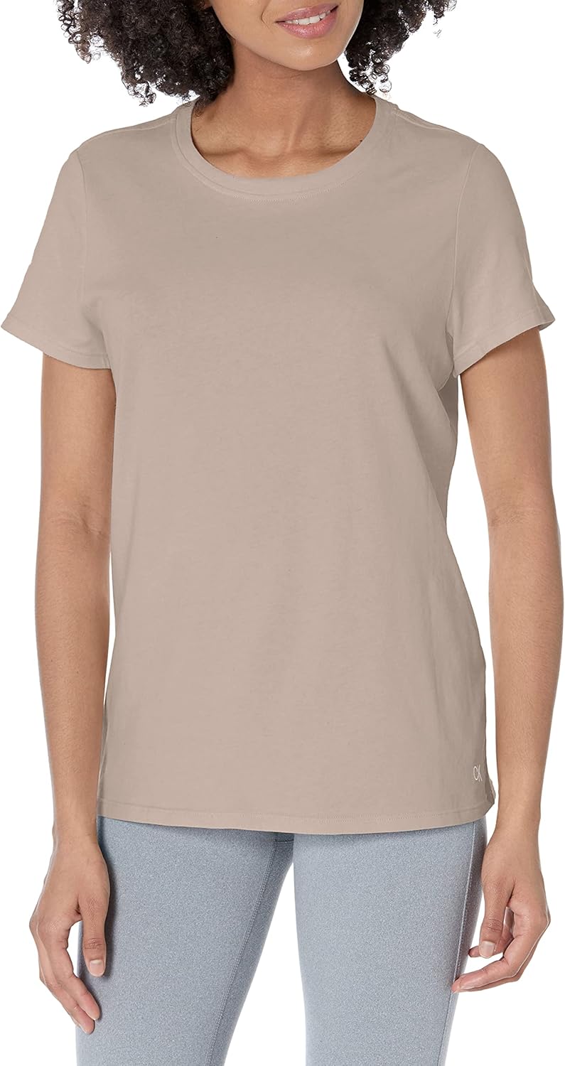 

Женская футболка Calvin Klein с коротким рукавом и круглым вырезом, Porcini