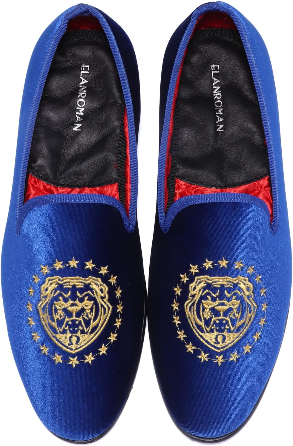

Мужские лоферы ELANROMAN, бархатные модные туфли, вышивка, версии 1.0 и 2.0, туфли для вечеринок, свадеб и выпускных, синий