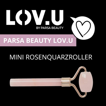 Ролик для лица из розового кварца LOV.U для укрепления лица, йоги и массажа лица - устройство для лимфодренажного массажа лица Parsa Beauty — фото 2