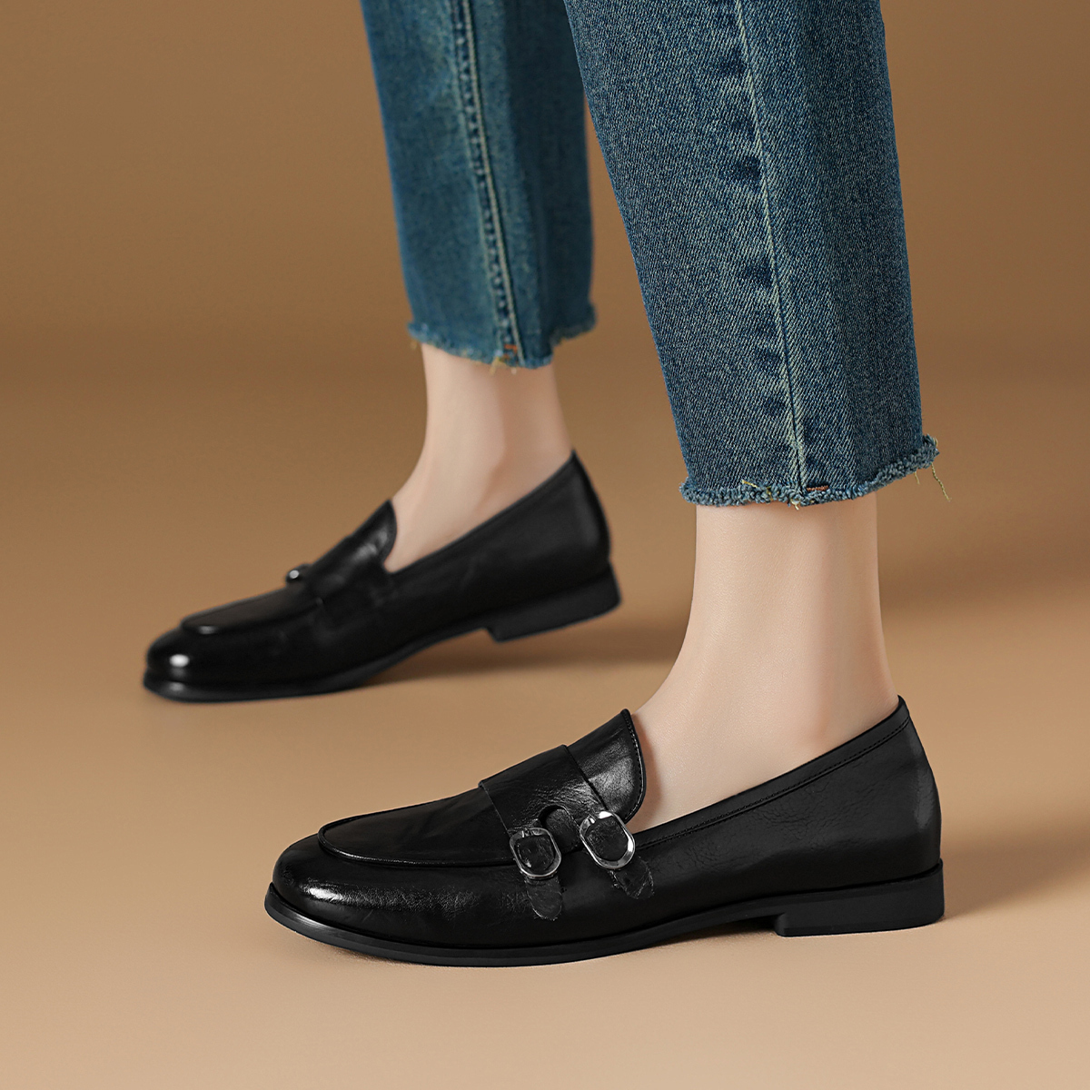 Rosa Bianca Женские лоферы коричневые с кожаной стелькой, цвет Brown (Cow Leather Insole) — фото 4