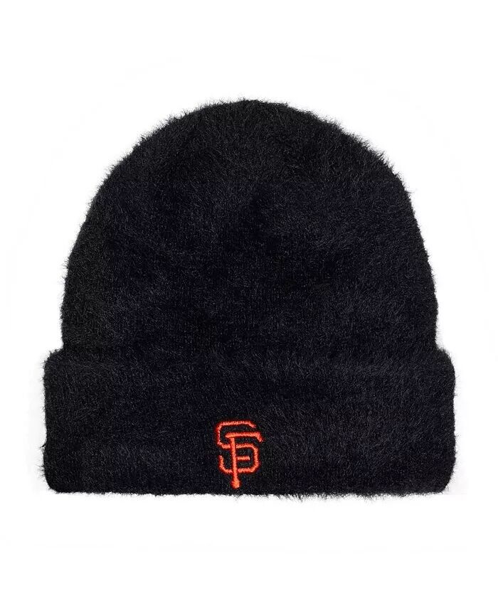 

Женская черная вязаная шапка San Francisco Giants Fuzzy Cuffed Knit New Era