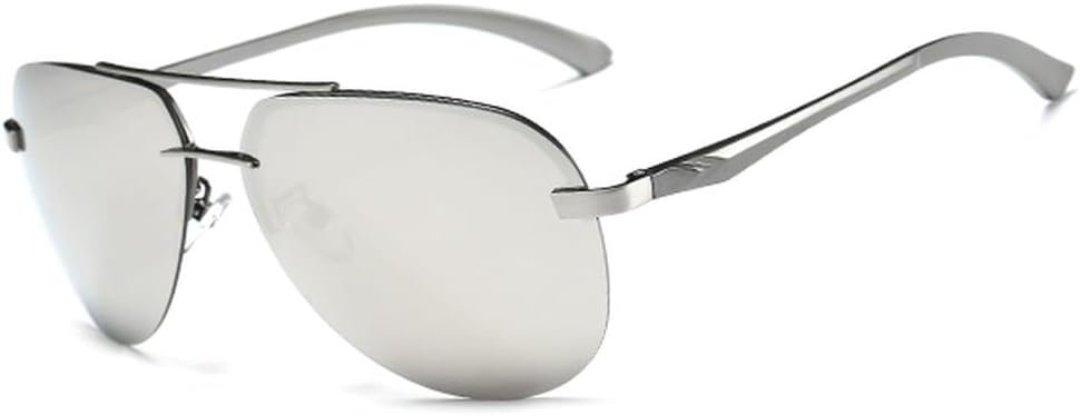 

Поляризованные солнцезащитные очки с алюминиевым покрытием для вождения, мужские и женские. Солнцезащитные очки с покрытием линз, мужские и женские WNCKSQ, Silver Mirror