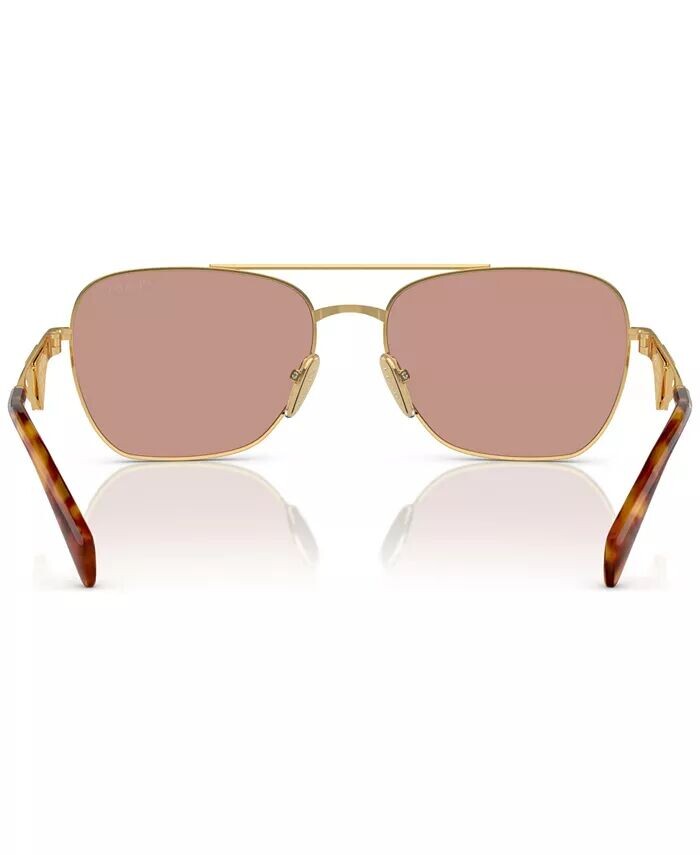 Круглые женские солнцезащитные очки Symbole, PR A50S PRADA, золото — фото 4