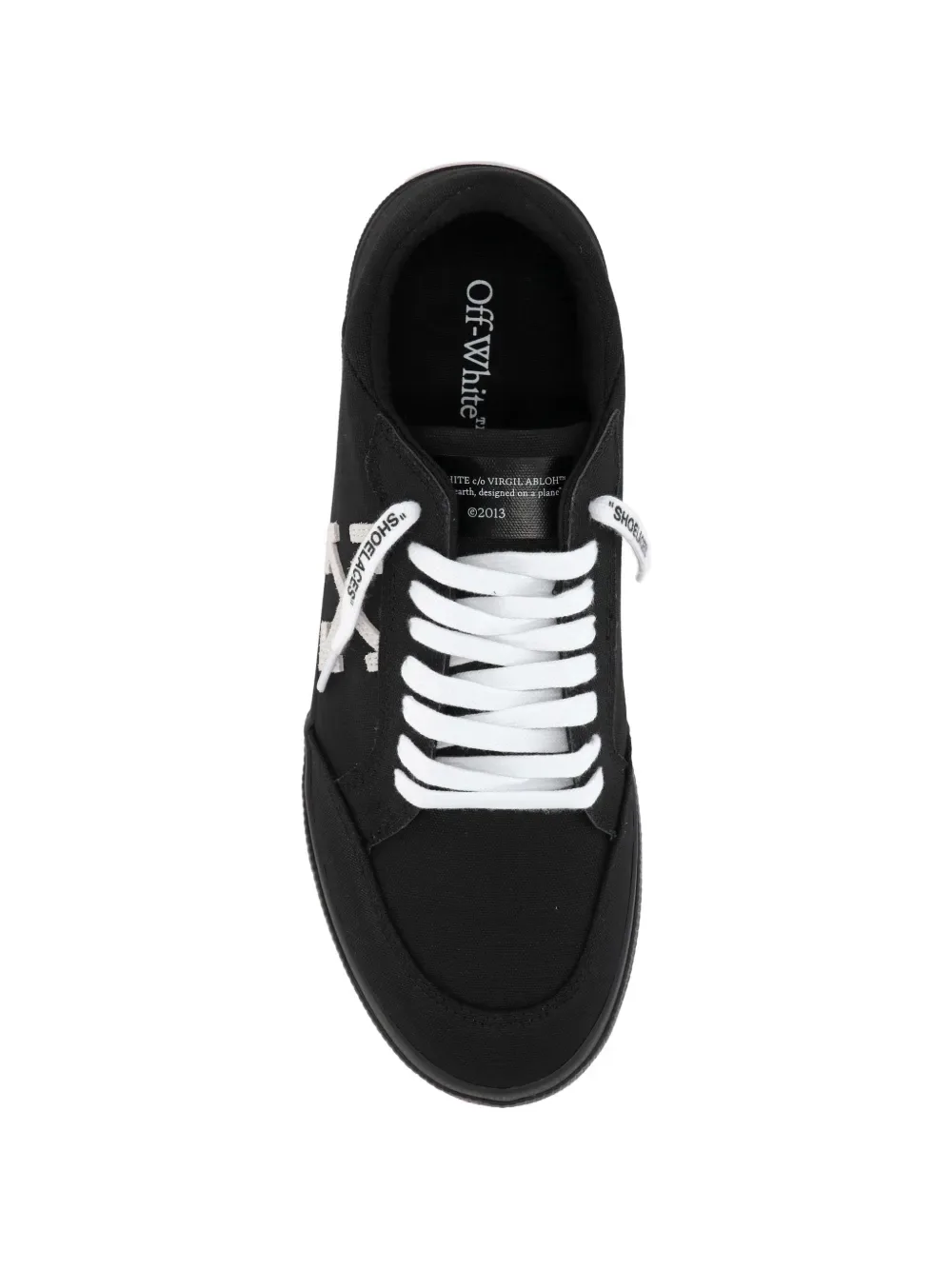 Кеды из вулканизированного холста OFF-WHITE, черный — фото 4