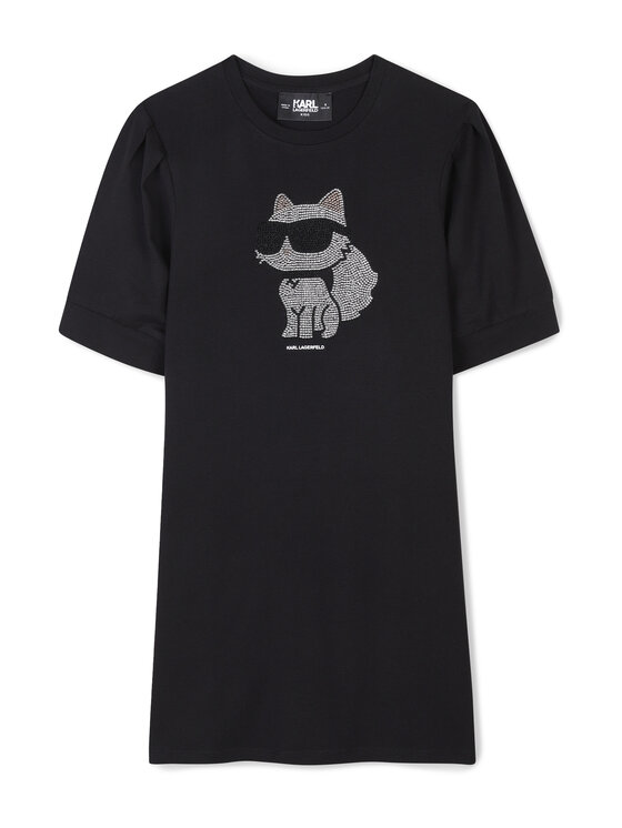 

Платье на каждый день обычный крой Z30458 D Karl Lagerfeld Kids, черный