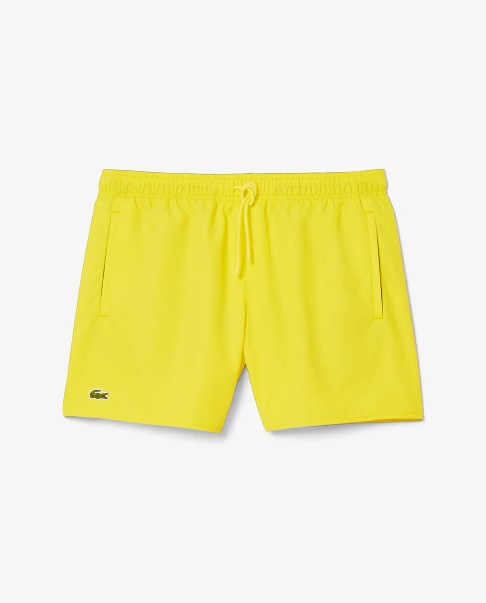 

Мужские однотонные синие шорты-бермуды для плавания Lacoste, жёлтый