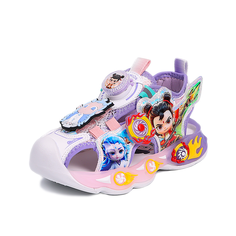 

Нескользящие, дышащие, легкие, амортизирующие детские сандалии с низким верхом для детей от 3 до 7 лет SUPEREDGE, фиолетовый