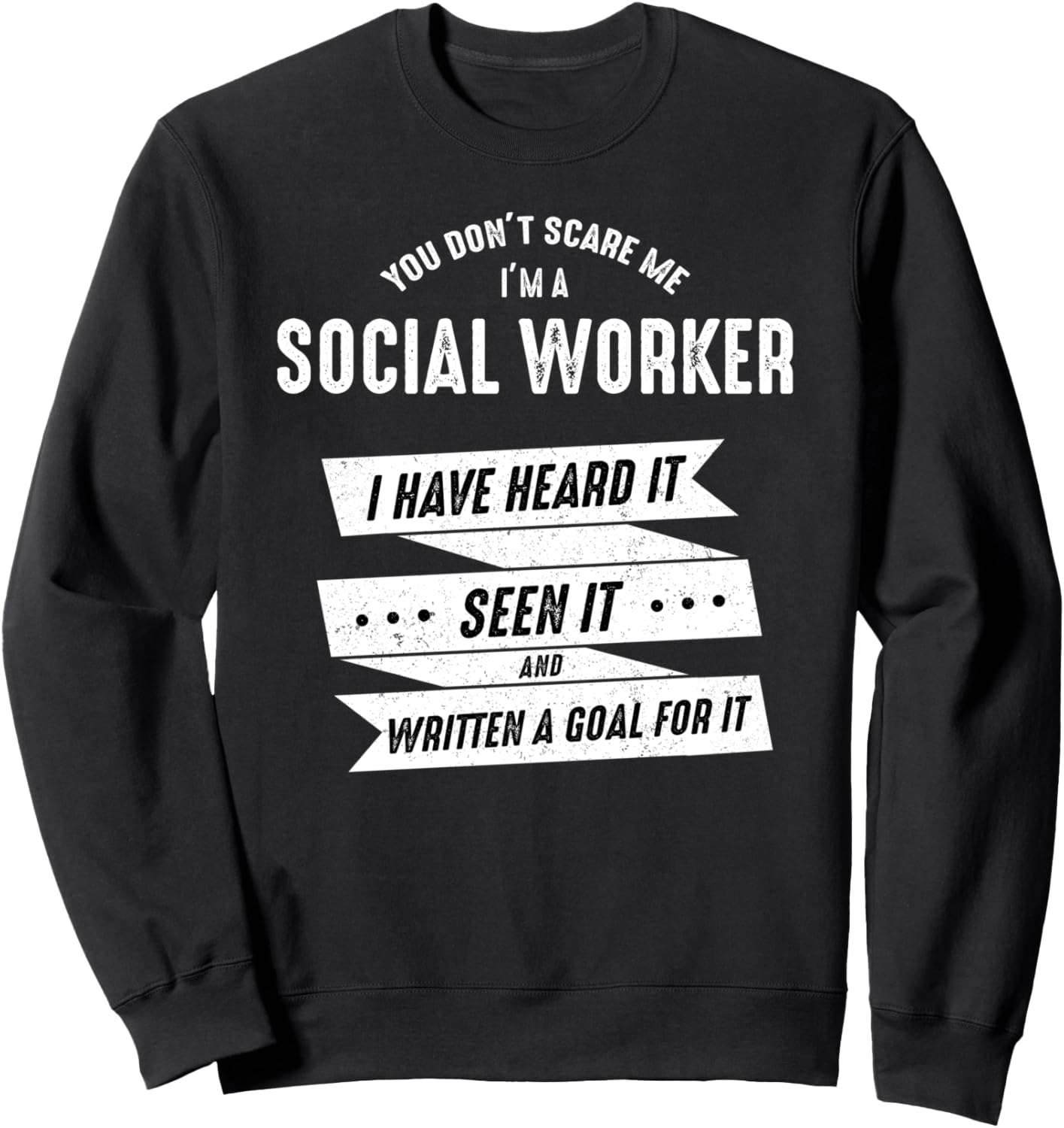

Толстовка для социального работника You Don't Scare Me, черная, размер S Social Work Graduation