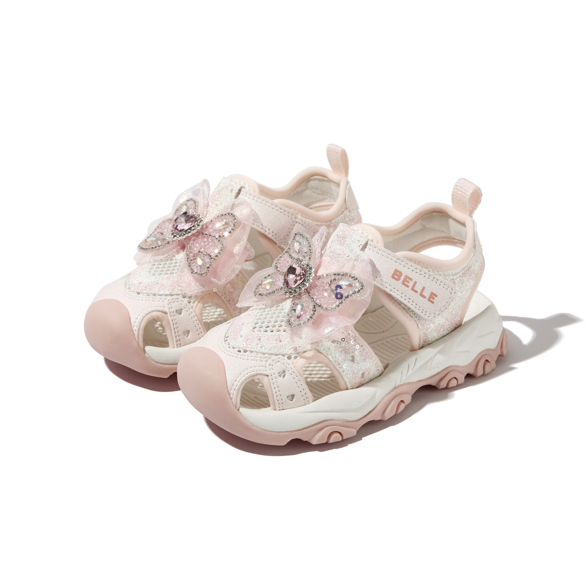 Сандалии Slip Resistant Anti Kick Cushioning Abrasion Resistant Breathable Low top для детей BELLE, розовый — фото 4