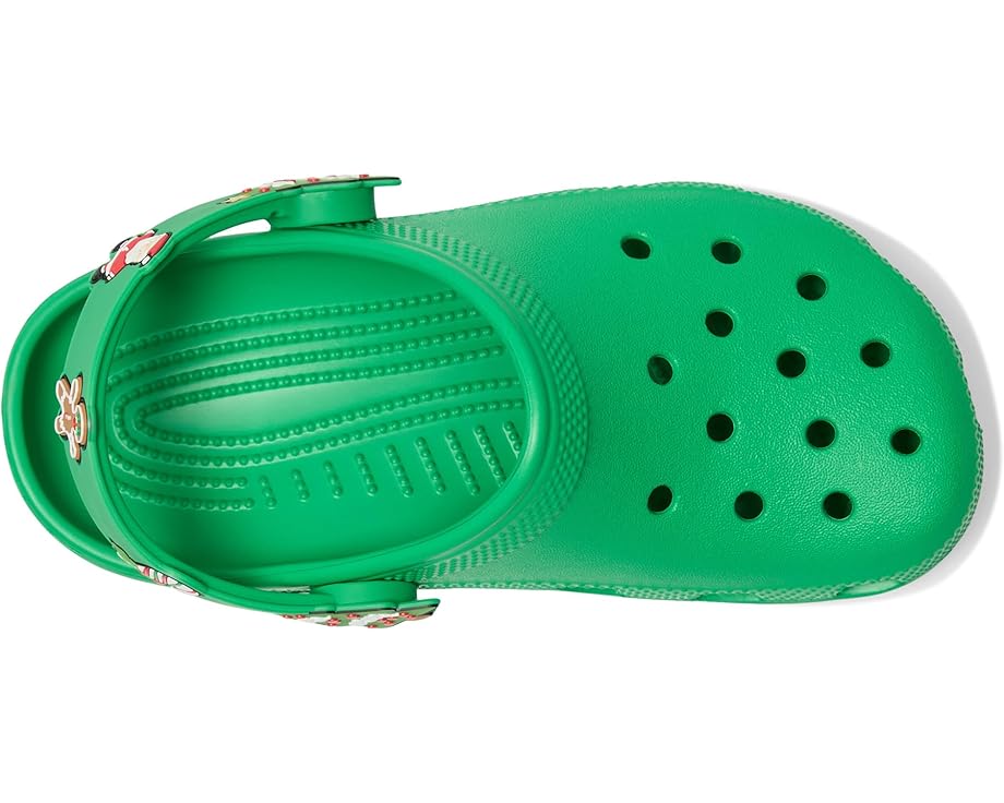 Детские клоги Crocs Classic Holiday Lights (little kid/big kid) Crocs Kids, Grass Green — фото 2